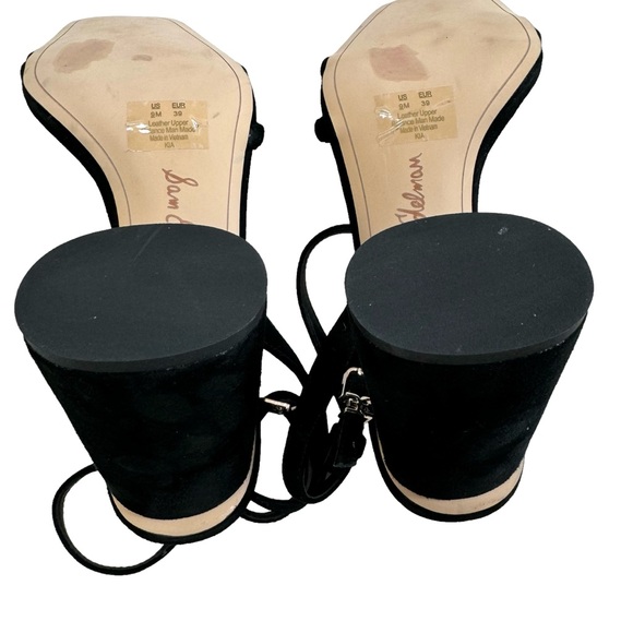 NWOT Sam Edelman Kia Black Suede Block Heel Sandals Size 9M - Picture 11 of 16